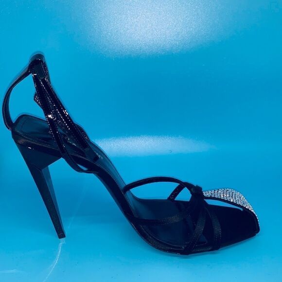 Saint Laurent Freja Crystal Toe Sandals - Picture 7 of 8